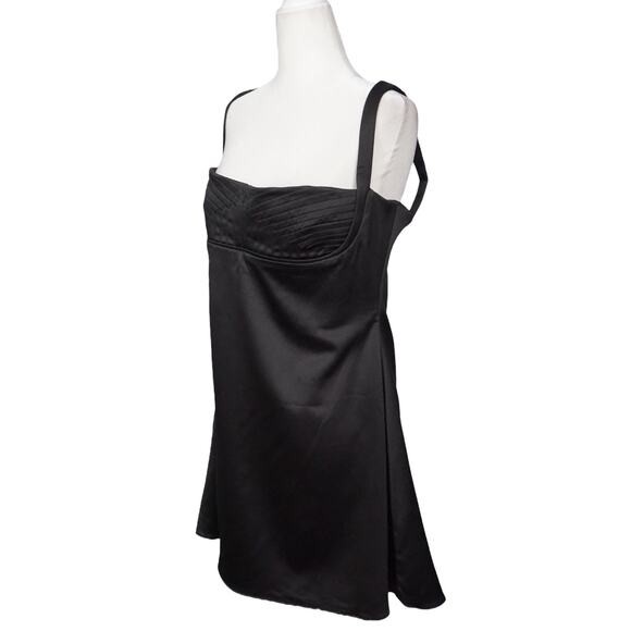 House of CB Kara Black Corset Satin Mini Dress L+ NWT Bustier Cocktail Party - Picture 3 of 11